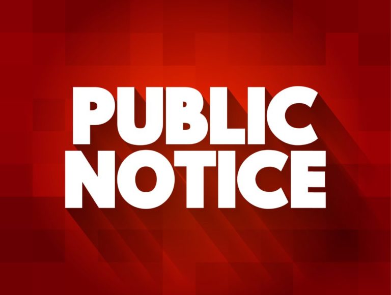 Public Notice: Public Hearing for Planning Documents