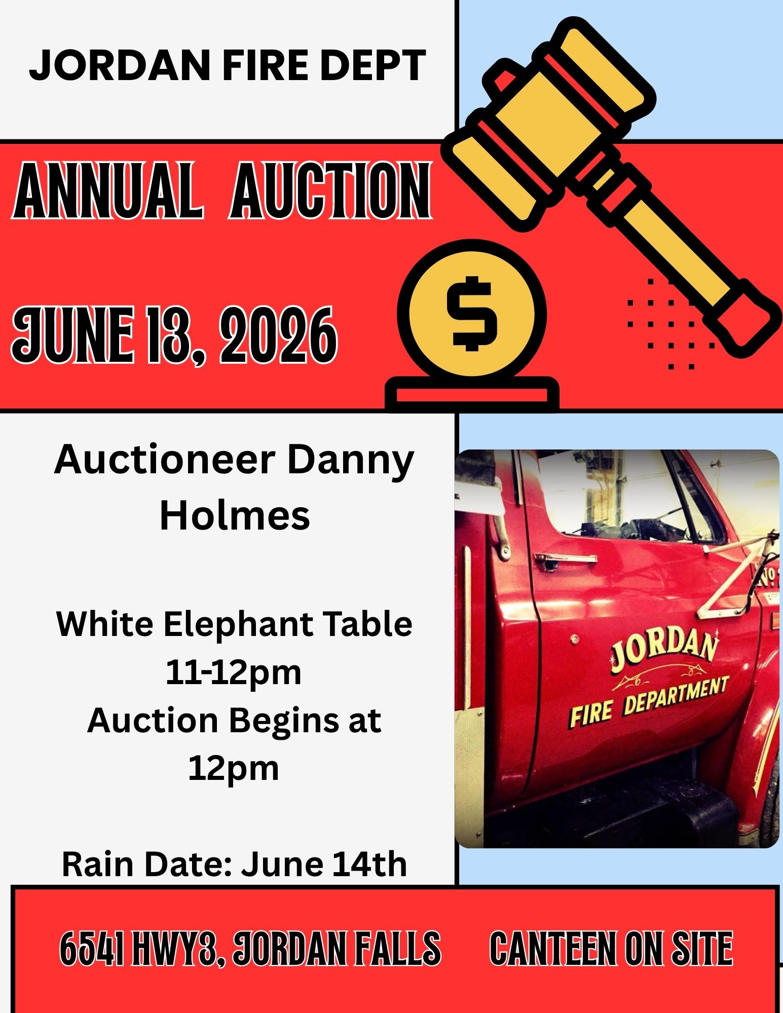 Jordan Fire Dept Annual Auction
